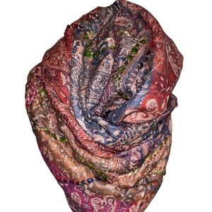 Raj Multicolor Paisley Infinity Scarf - Elegant
